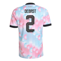 Camiseta Bélgica Zeno Debast #2 Segunda Equipación Replica Mundial 2026 mangas cortas